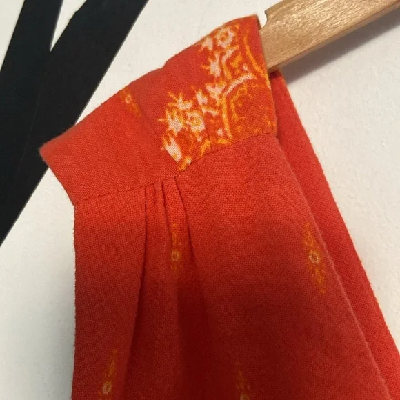 Free People Setting Sun orange sleeveless 100% cotton jumpsuit - Picture 8 of 13